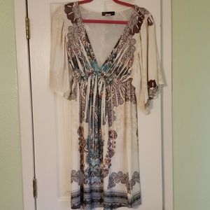 Cream Dress with Design